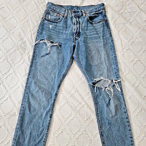 Levi’s 501 Skinny Jeans Button Fly – Distressed W28 L30